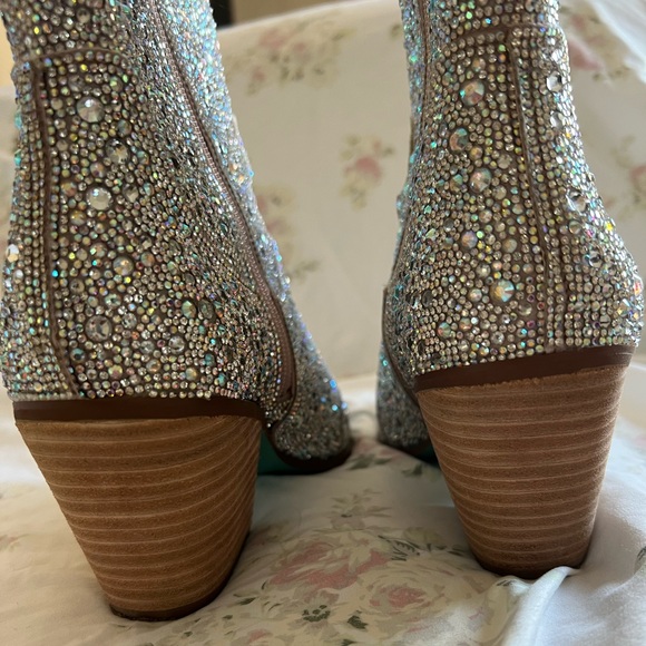BETSY JOHNSON EMORY RHINESTONE BOOTS - Picture 5 of 10